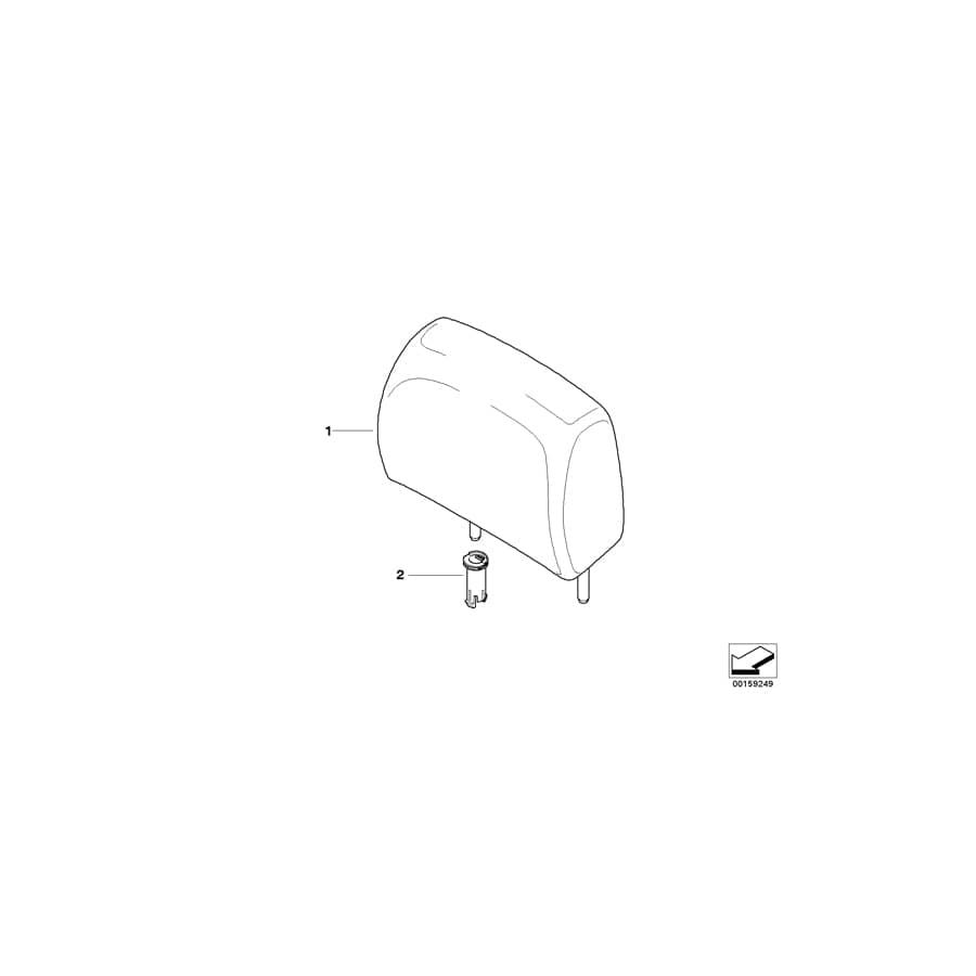 Genuine BMW 52209112412 E93 Headrest Leather CREAMBEIGE (Inc. 330d, 320i & 330i)