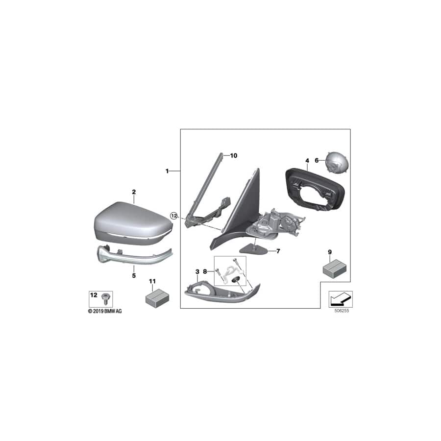 Genuine BMW 51167408453 G15 G16 G11 Housing Lower Section, Left ANODISING (Inc. 840iX, 750LiX 4.0 & 740Le)