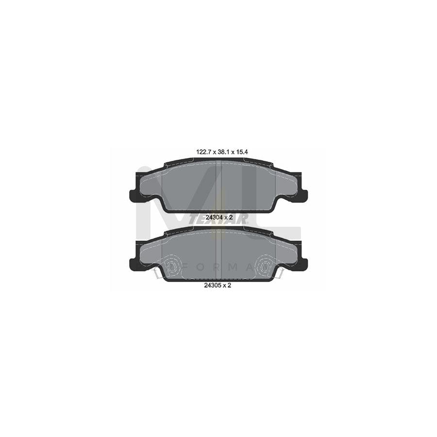 TEXTAR 2430401 Brake pad set with acoustic wear warning