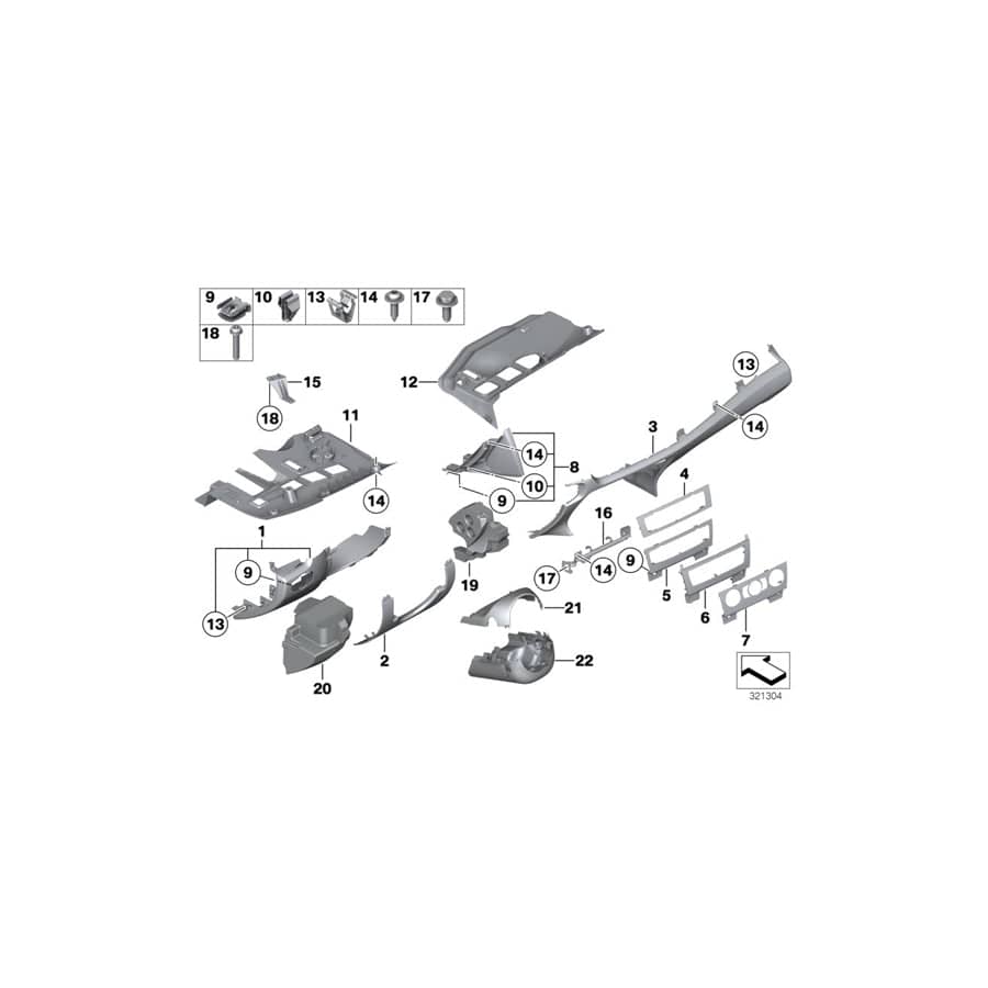 Genuine BMW 51452992286 E84 Trim Instr. Panel Driver'S Side Below OYSTER (Inc. X1)