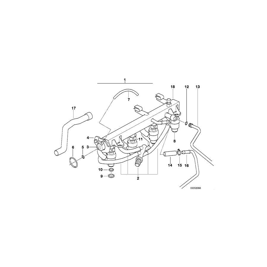 Genuine BMW 13531739995 E36 Fuel Return Line (Inc. Z3 1.9, 318ti & 318i)