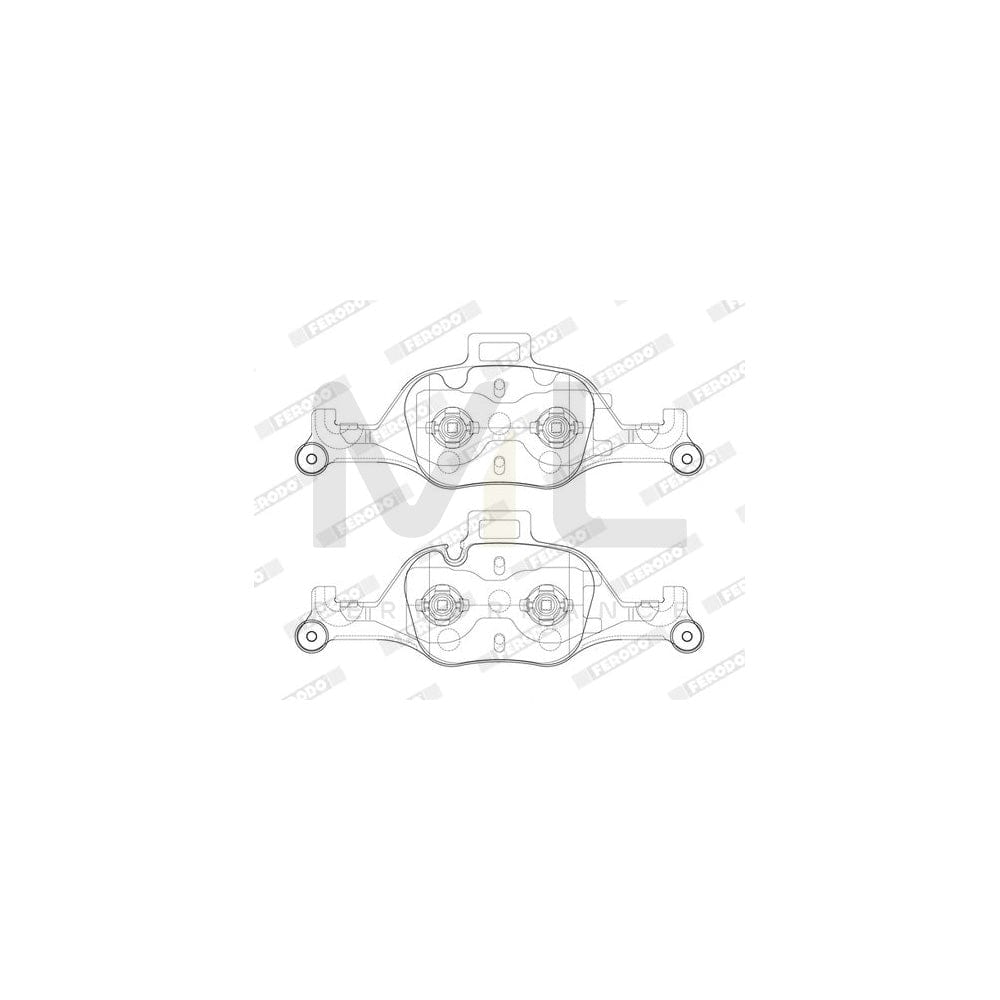 Ferodo FDB5114 Brake Pad Set Prepared for Wear Indicator, With Accessories