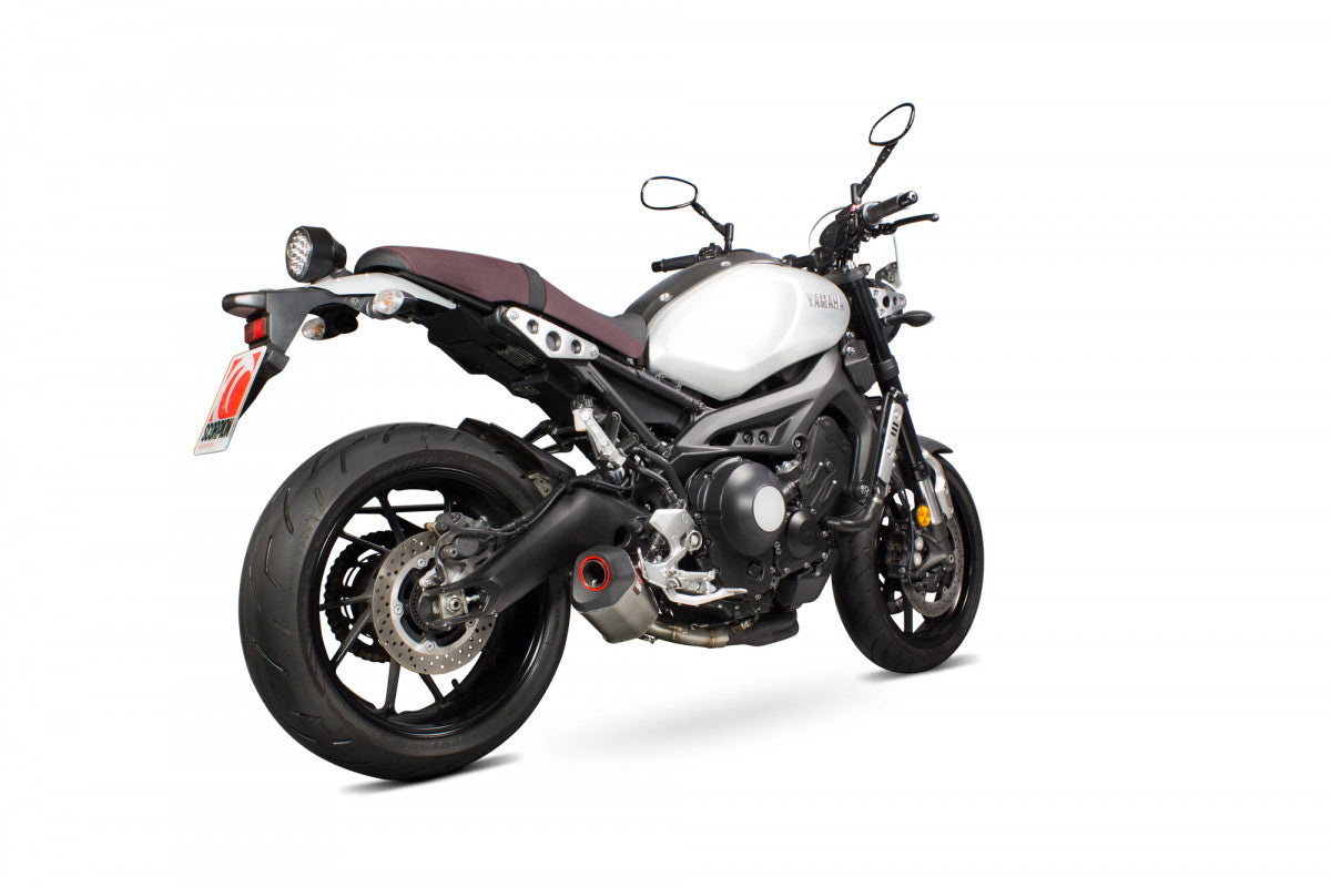 Scorpion RYA107SEO Yamaha XSR900 Serket Parallel Slip-On - Brushed Stainless Steel Sleeve | ML Performance UK UK
