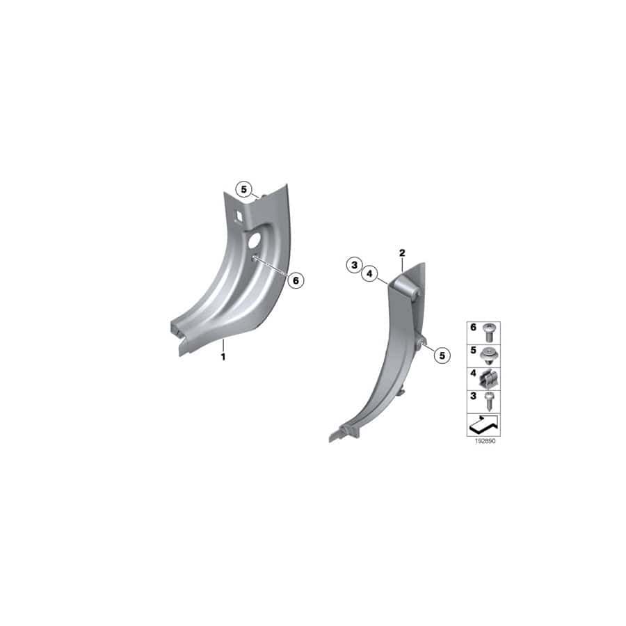 Genuine BMW 51437220398 Lateral Trim Panel, Bottom Front Right ELFENBEINWEISS (Inc. 550iX, 550iX 4.4 & 550iX 4.0)