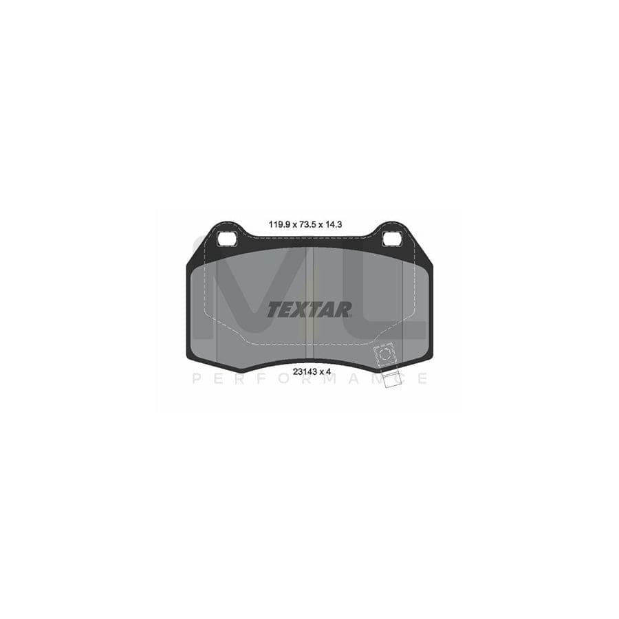 TEXTAR 2314301 Brake pad set with acoustic wear warning