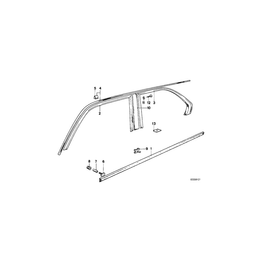 Genuine BMW 51321808835 E12 Covering Left (Inc. 518i, 518 & 528)