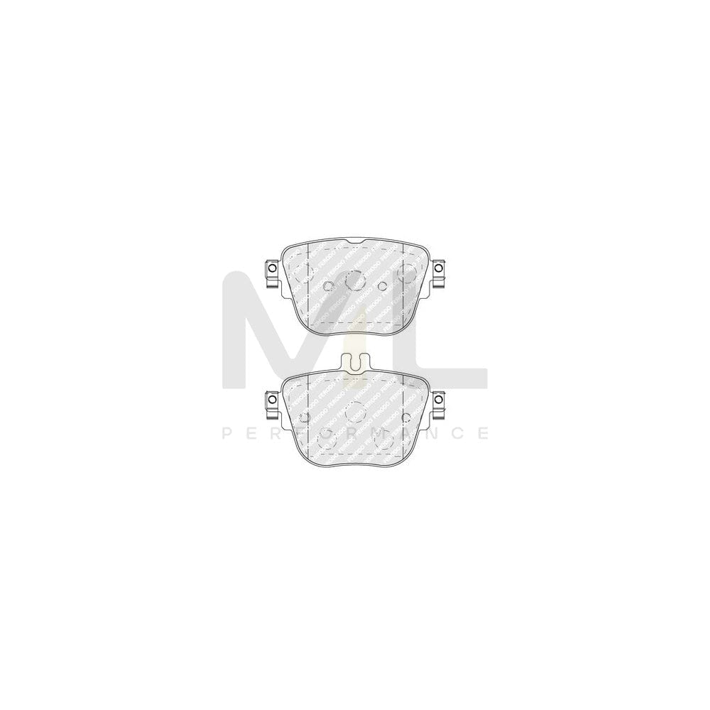 Ferodo FDB5106 Brake Pad Set Prepared for Wear Indicator, With Accessories