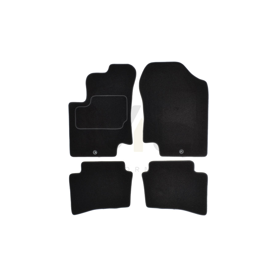 CUSTOPOL Tailored 122326 Floor mat set for HYUNDAI i20 I Hatchback (PB) Textile, Front and Rear, Quantity: 4, Black