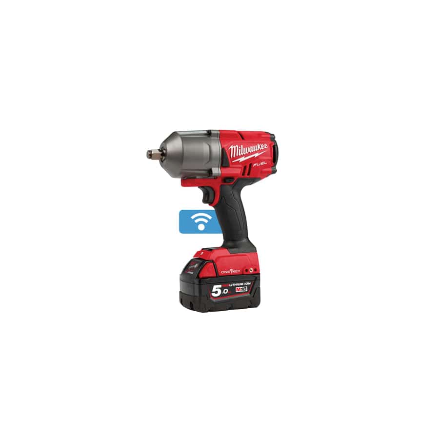 Milwaukee Power Tools MILM18OFWF12 M18 ONEFHIWF12-502X FUEL ONE-KEY 1/2in Impact Wrench 18V 2 x 5.0Ah Li-ion