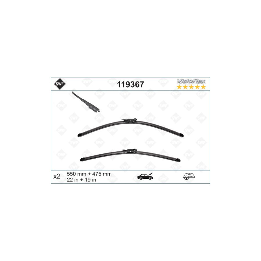 Swf Visioflex 119367 Wiper Blade For Fiat Stilo