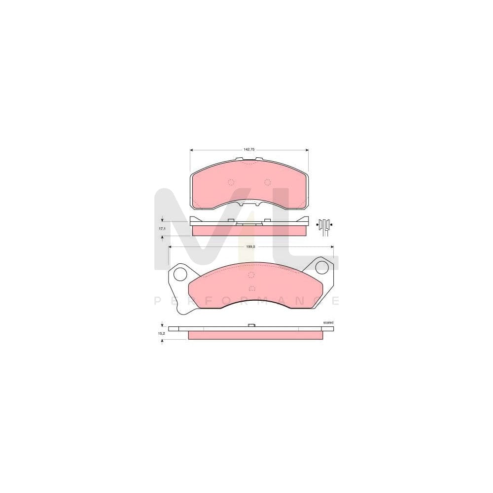TRW Gdb4075 Brake Pad Set Not Prepared For Wear Indicator
