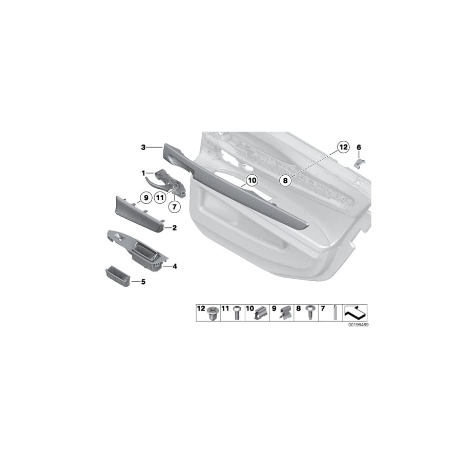 Genuine BMW 51427322881 F02 F01 F03 Ashtray Finisher, Left OYSTER (Inc. 760LiS, 740LiX & Hybrid 7)