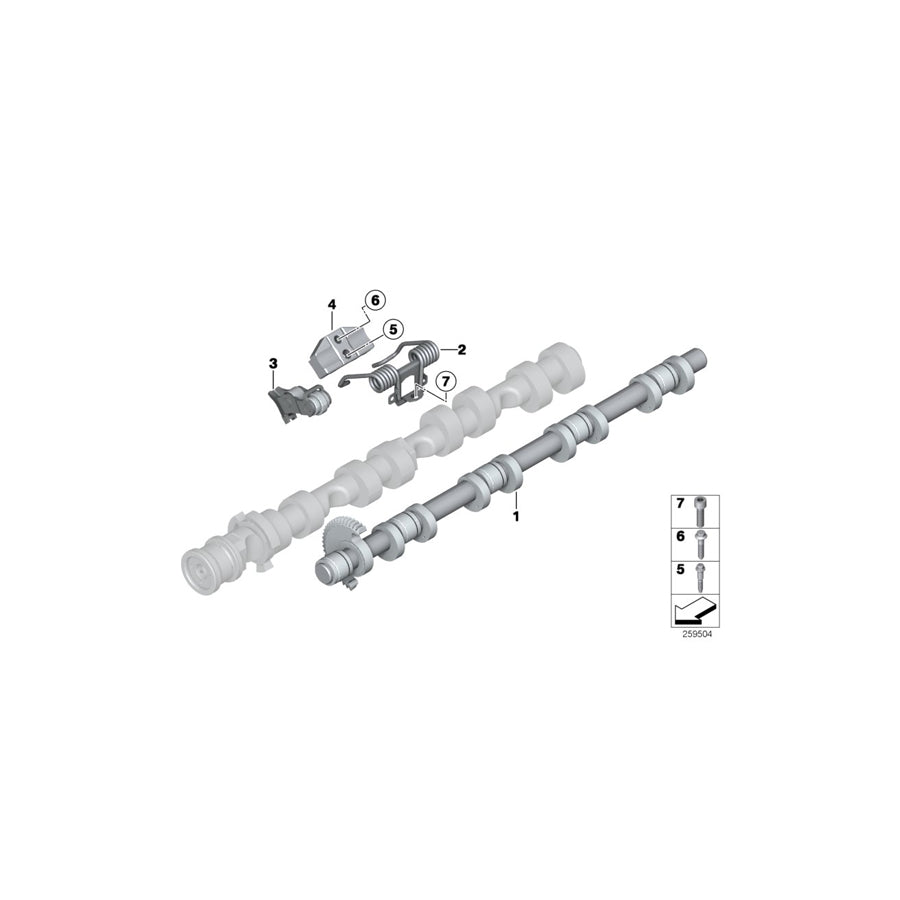 Genuine BMW 11378600433 F13 F07 G05 Eccentric Shaft ZYL. 1-4 (Inc. 650iX, AlpinaB7L & X6 50iX 4.4)