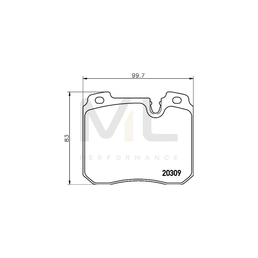 TEXTAR 2030903 Brake pad set prepared for wear indicator