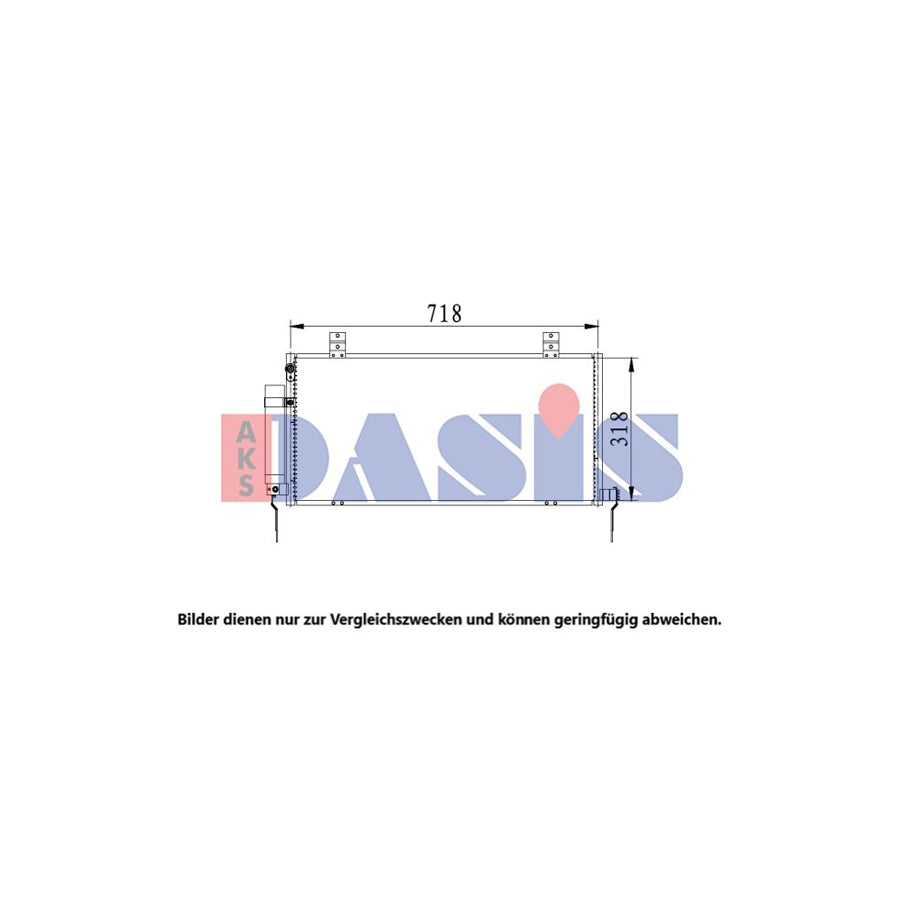 AKS Dasis 142032N Air Conditioning Condenser for Mitsubishi Galant Saloon