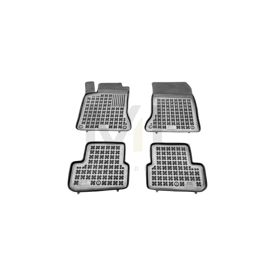 REZAW PLAST 201719 Floor mat set suitable for MERCEDES-BENZ CLA Coupe (C117) Elastomer, Front and Rear, Black
