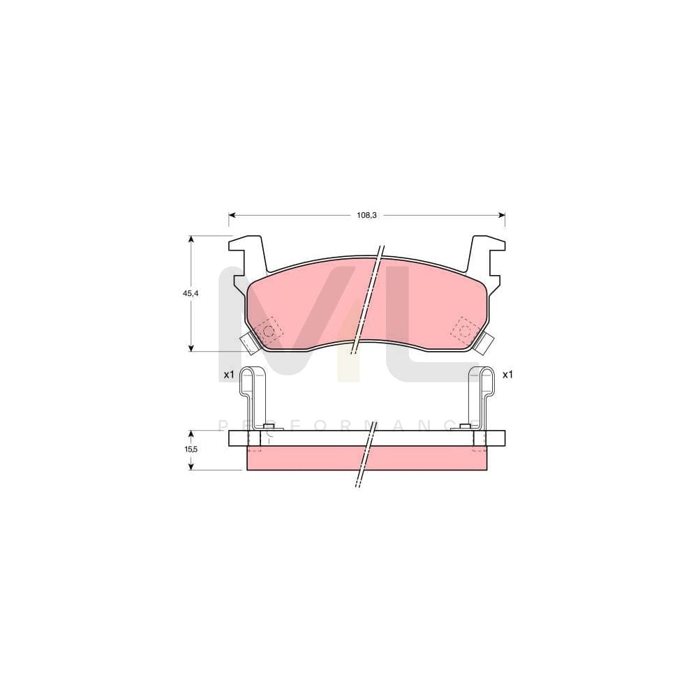 TRW Gdb1004 Brake Pad Set For Nissan Micra I Hatchback (K10) With Acoustic Wear Warning