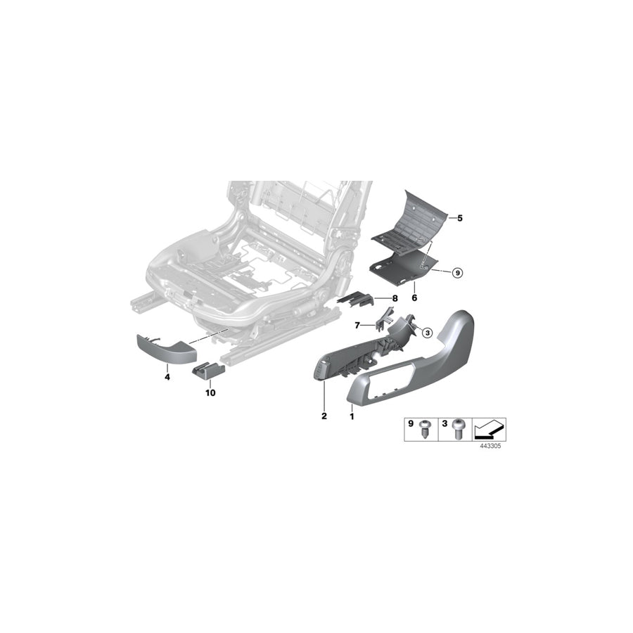Genuine BMW 52107374317 F83 F33 Trim Cover, Rail, Outer Front Left SCHWARZ (Inc. 425d, 435dX & 428iX)