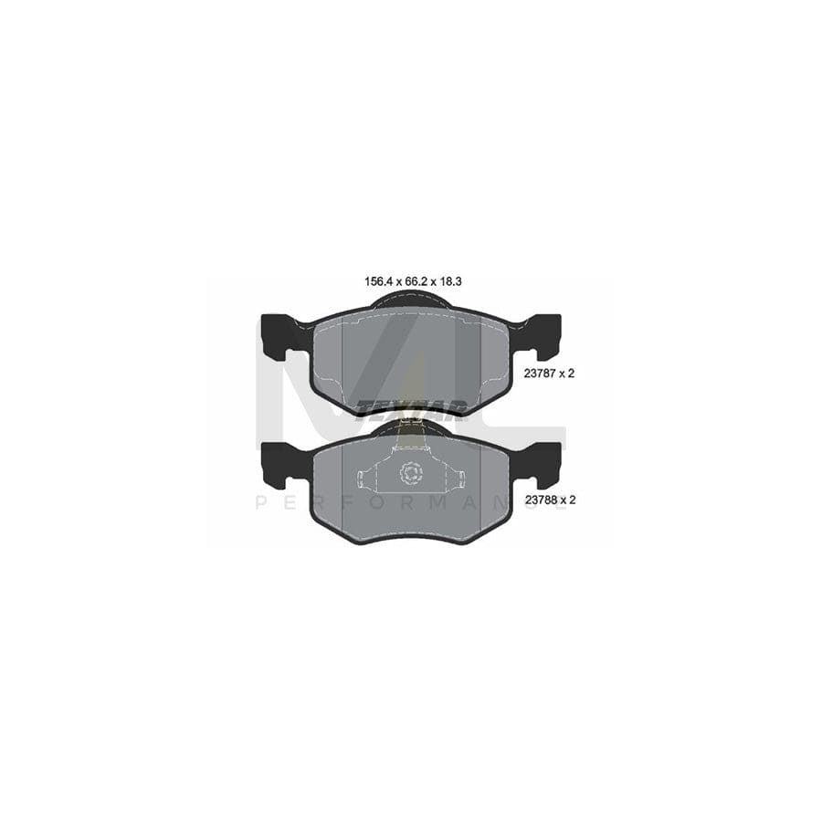 TEXTAR 2378701 Brake pad set not prepared for wear indicator