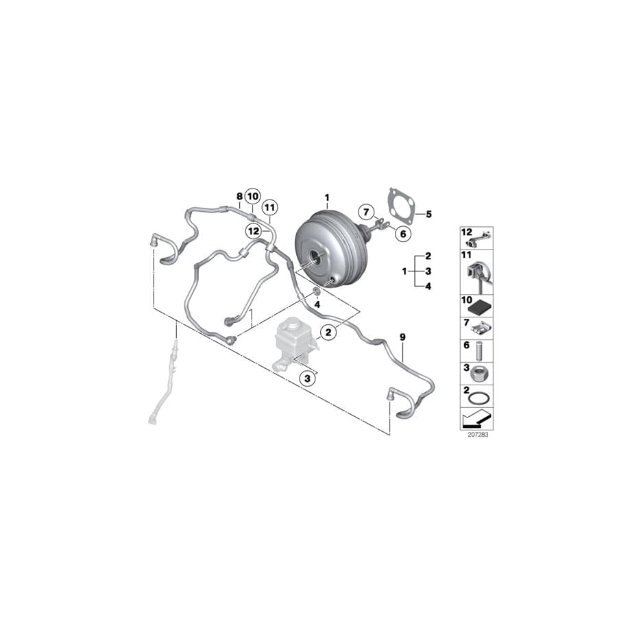 Genuine BMW 11667800723 F11 F07 F10 Vacuum Pipe (Inc. 740dX, 730Ld & 535d)