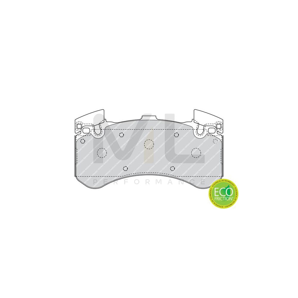 Ferodo Premier Eco Friction FDB4468 Brake Pad Set Prepared for Wear Indicator, Without Accessories