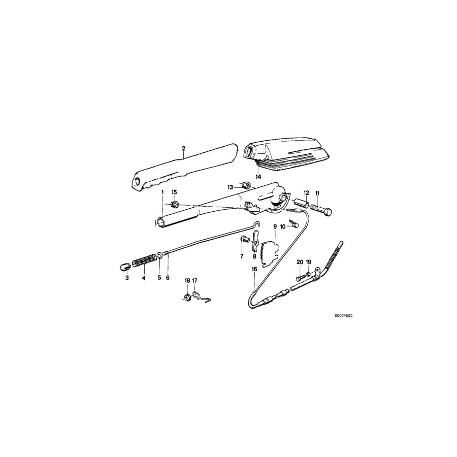 Genuine BMW 34411156356 E28 E24 Hand Brake Bowden Cable (Inc. 635CSi, M5 & 518)