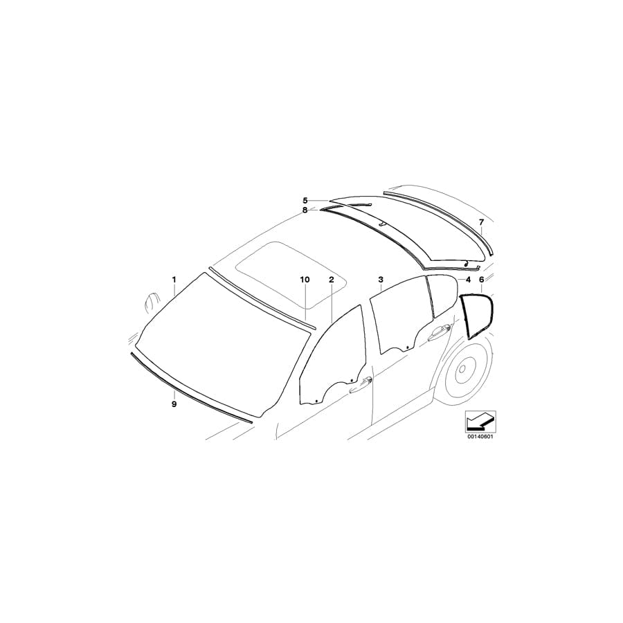 Genuine BMW 51137145110 E90 E91 Clip, Bottom Left NATUR (Inc. 320i, 330d & 316i)