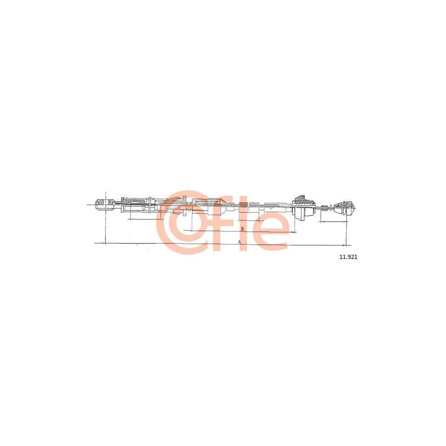 COFLE 11.921 Throttle Cable for FORD Fiesta Mk2 Hatchback (FBD)