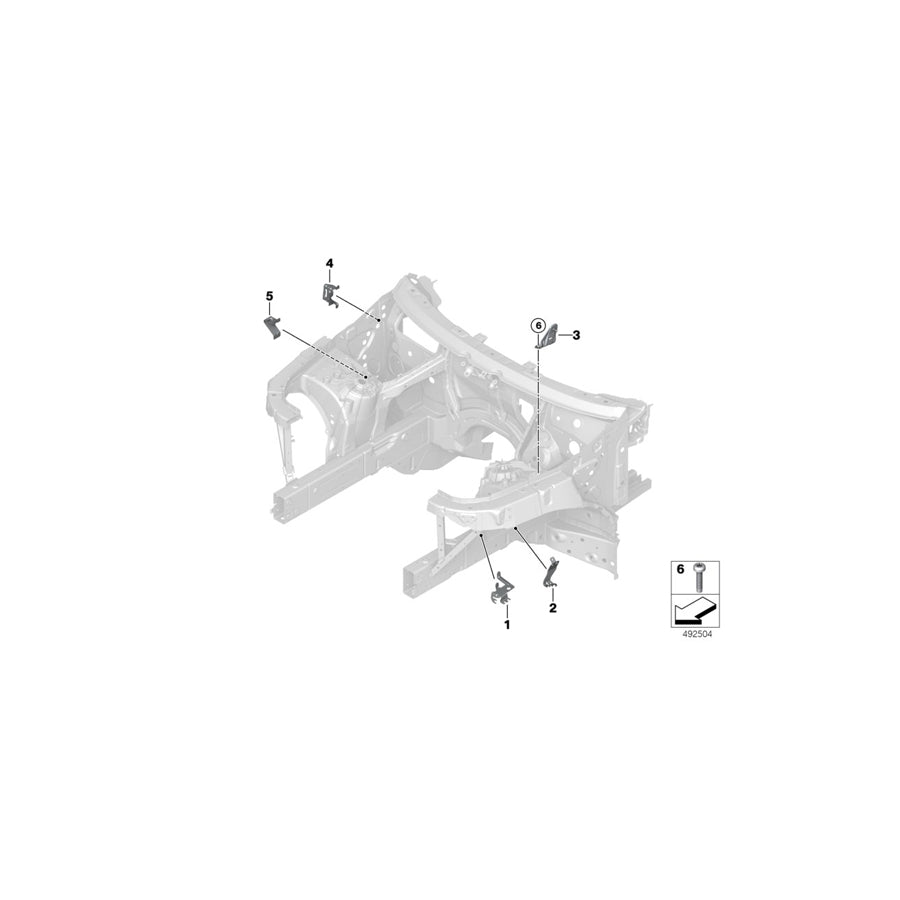 Genuine BMW 41009481393 G06 G05 G07 Holder, Washer Fluid Reservoir, Lower (Inc. X6 40i, X6 40iX & X7 M50dX)