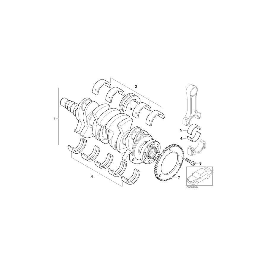 Genuine BMW 11217513056 R50 R53 Impulse Sending Wheel (Inc. One, Cooper S & Coop.S JCW GP)