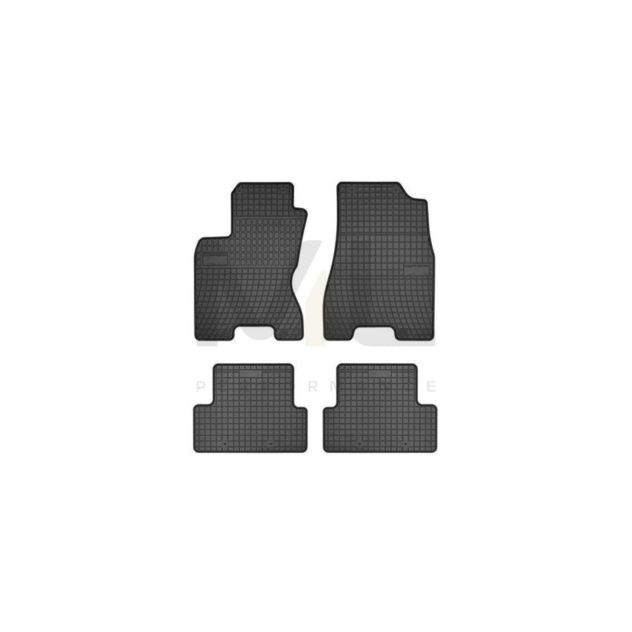 FROGUM Tailored 0455 Floor mat set for NISSAN X-Trail (T31) Elastomer, Front and Rear, Quantity: 4, Black, (LHD)