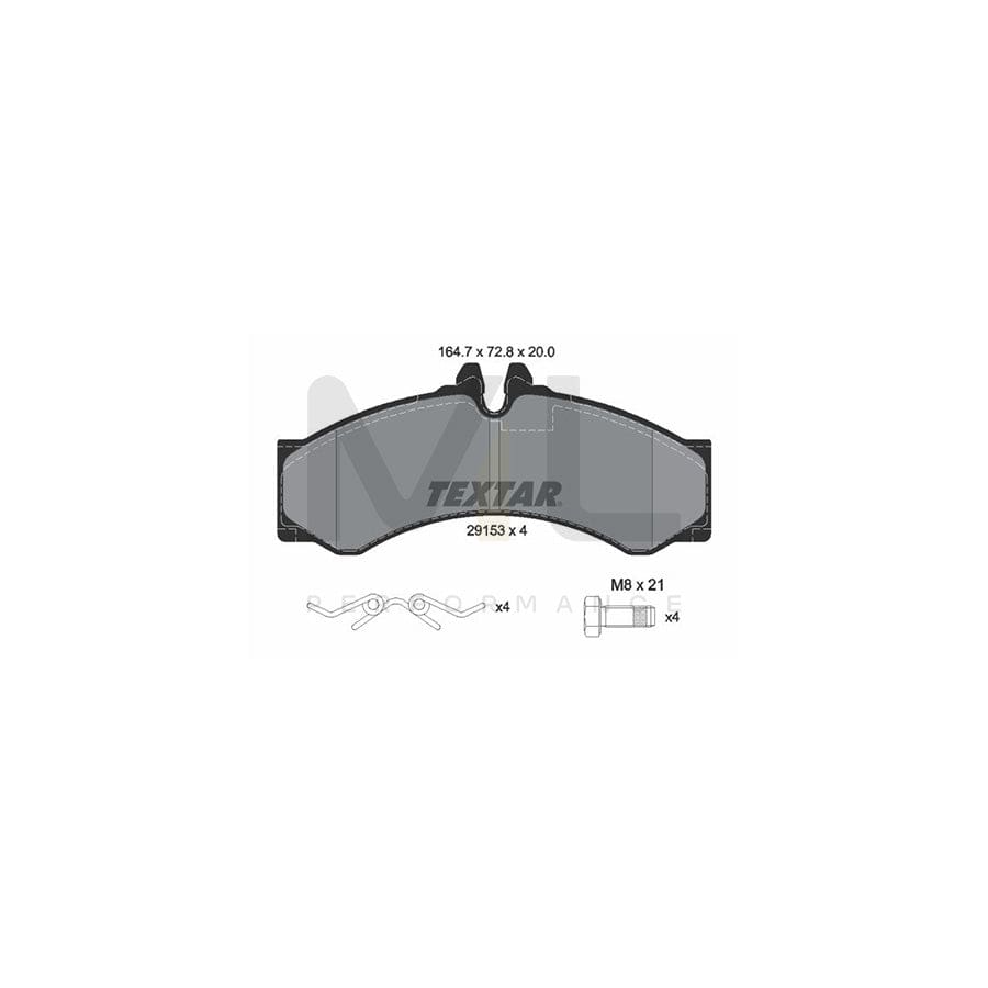 TEXTAR 2915301 Brake pad set prepared for wear indicator