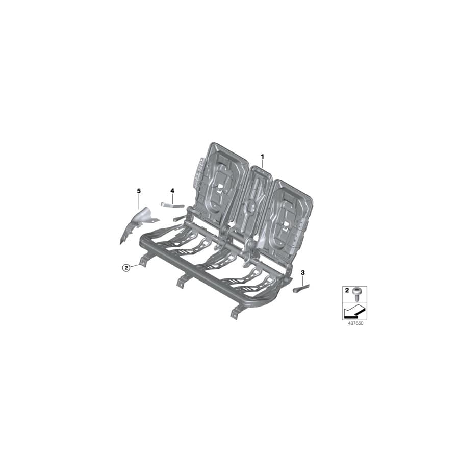 Genuine BMW 52207373152 F45 F48 Support Plate RECHTS (Inc. 218i, 220dX & X1 18d)