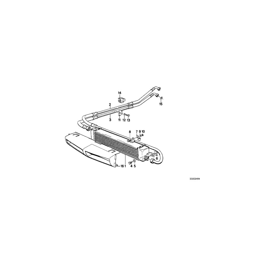 Genuine BMW 17221709452 E28 Oil Cooling Pipe (Inc. 524td)