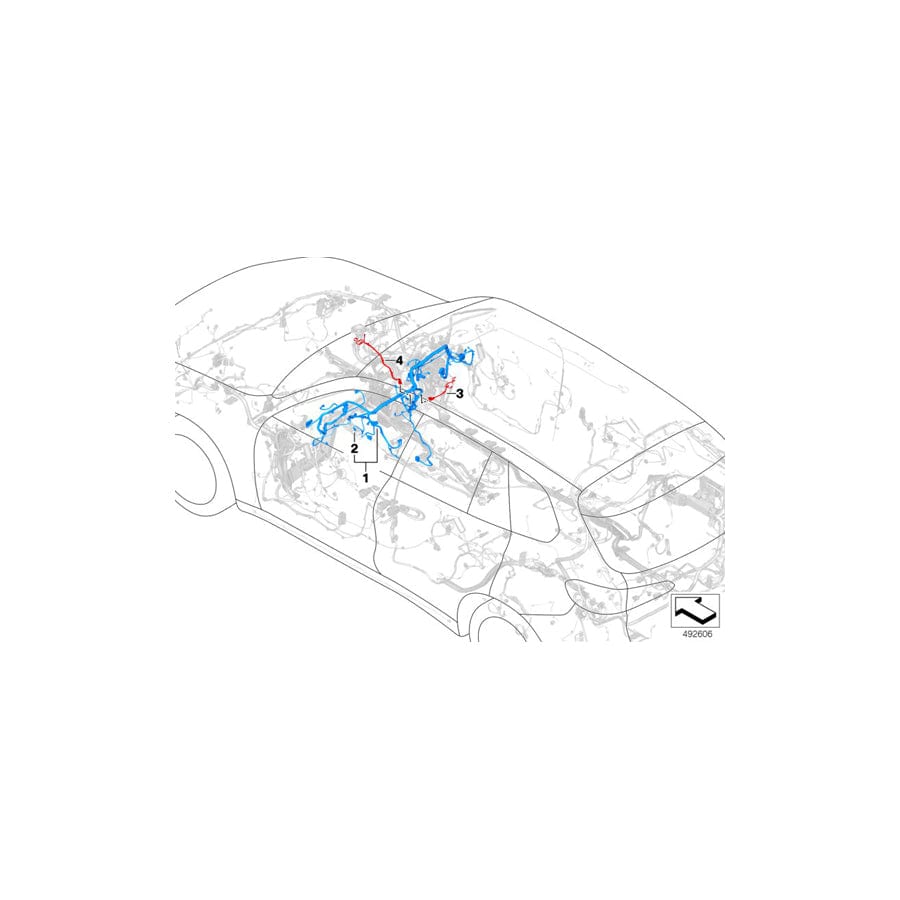 Genuine BMW 61118734038 G05 Wiring Set, Instrument Cluster (Inc. X5)