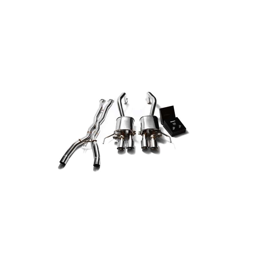 Armytrix CZ6C7-X+CZ6C7-QS28C Valvetronic Exhaust System w/X-Pipe | Chevrolet Corvette C7 2014-2019 with Quad Chrome 4"