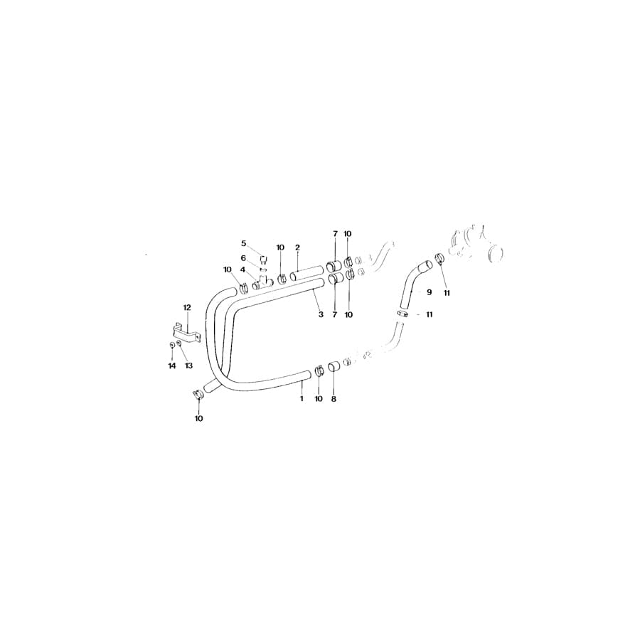 Genuine BMW 64212160493 E26 Return Hose (Inc. M1)