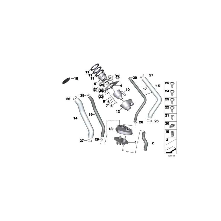 Genuine BMW 41008436119 Countersunk Screw, Black M6X16 10.9 ZNSW (Inc. M4 GT4)