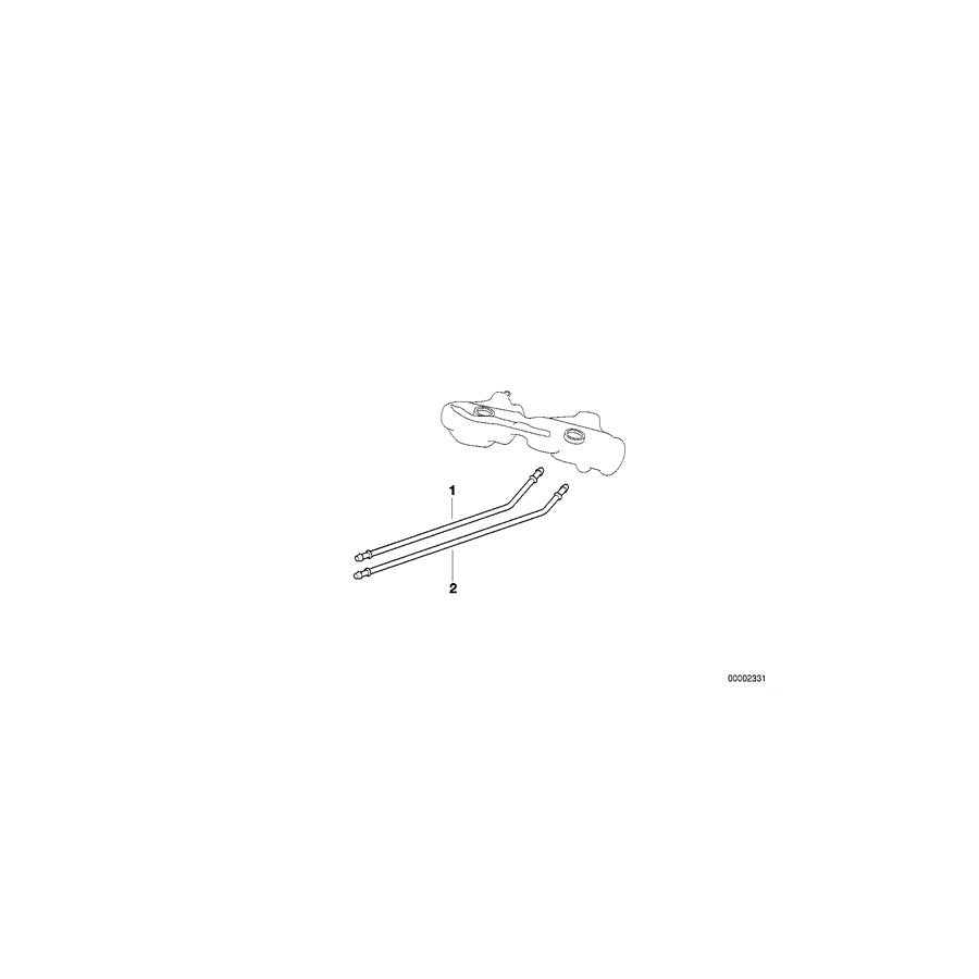 Genuine BMW 16121181130 E36 Fuel Feed Line (Inc. M3, 316i & 318is)