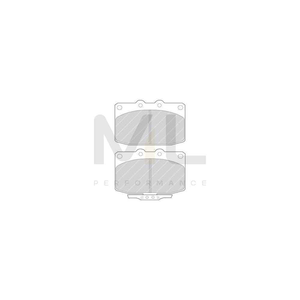 Ferodo Premier FDB483 Brake Pad Set for Mazda Rx-7 With Acoustic Wear Warning