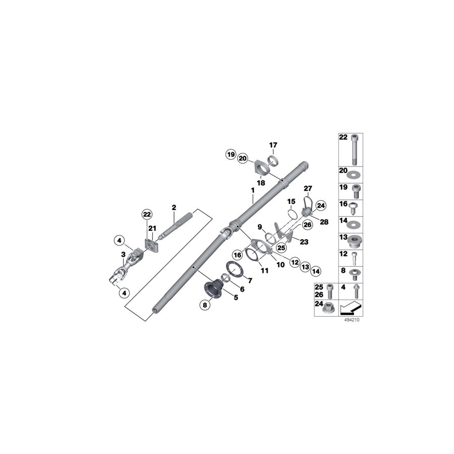 Genuine BMW 41008421705 Fillister-Head Screw M4X14 10.9 SW (Inc. M6 GT3)