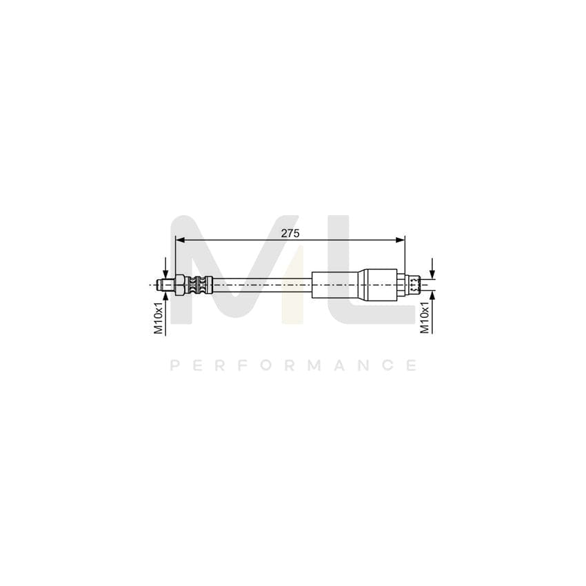 BOSCH 1 987 476 649 Brake Hose 275mm | ML Performance Car Parts