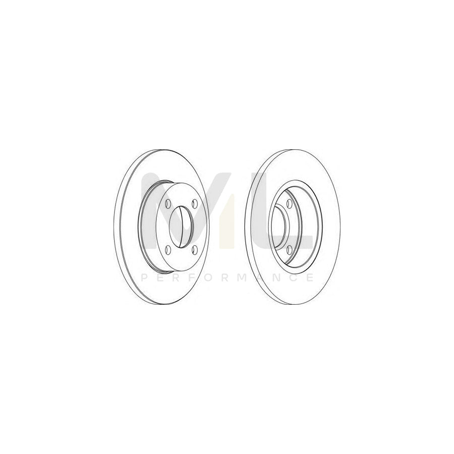 Ferodo DDF048C-1 Brake Disc Solid, Coated - Pair