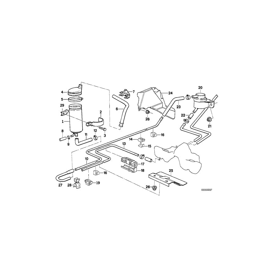 Genuine BMW 16121180337 E31 Fuel Return Line (Inc. 840i, 850Ci & 850CSi)