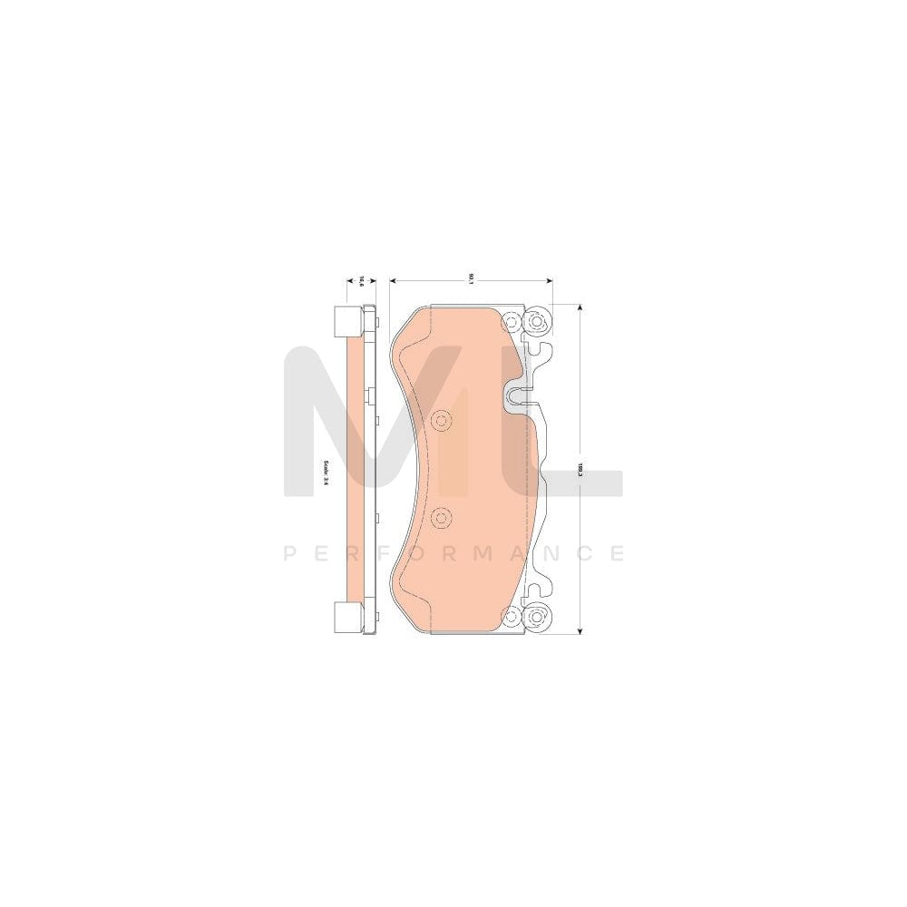 TRW Gdb1837 Brake Pad Set Prepared For Wear Indicator