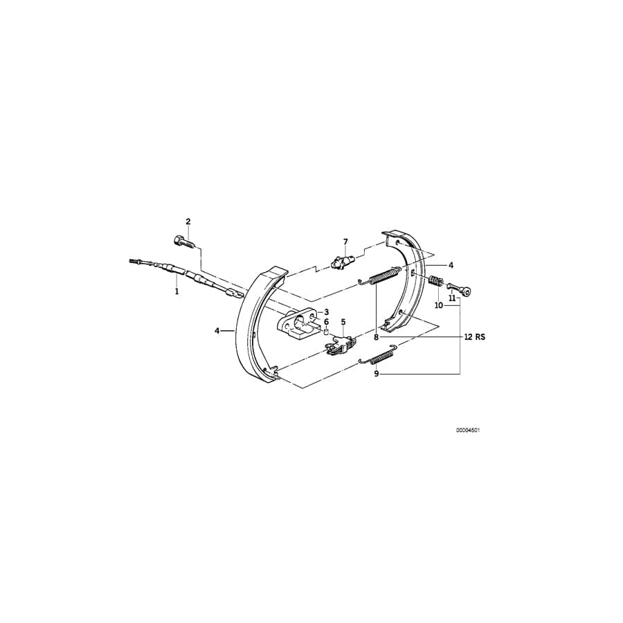 Genuine BMW 34411154244 E32 Bowden Cable (Inc. 740i, 750i & 730i)