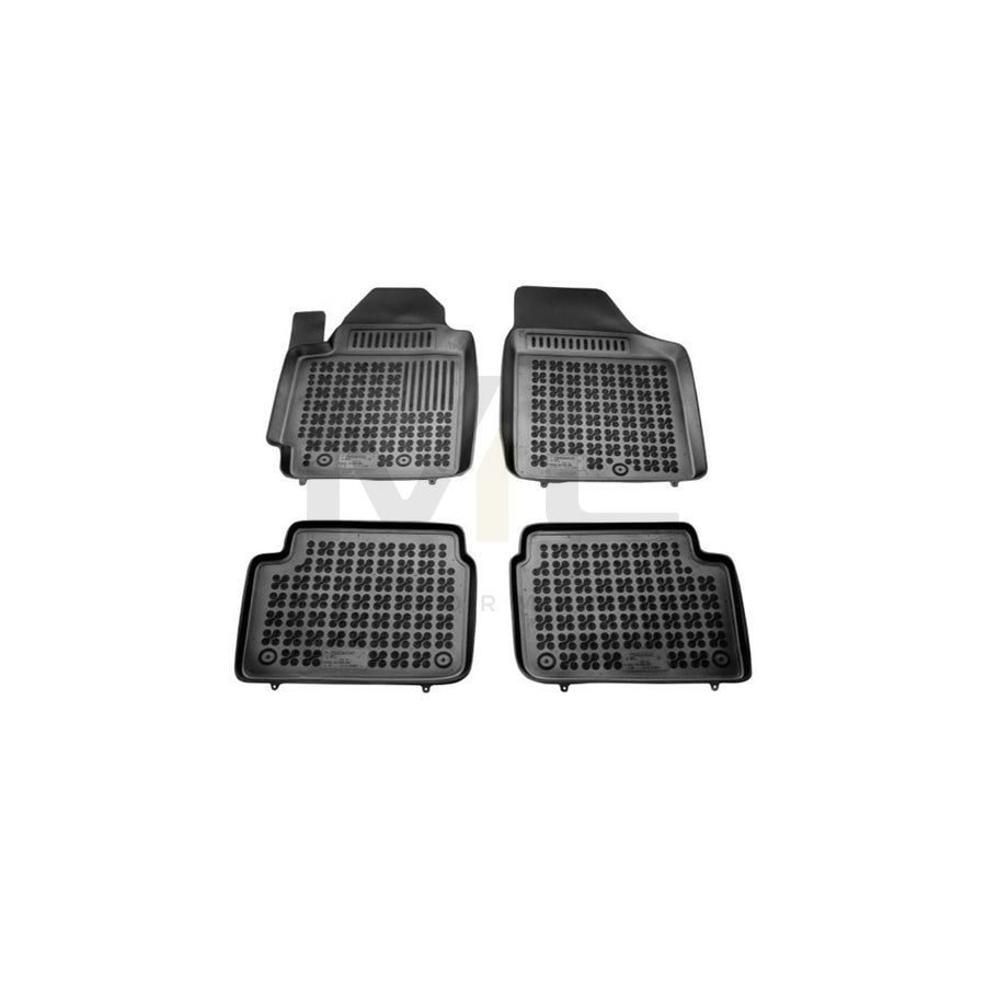 REZAW PLAST 201601 Floor mat set for HYUNDAI i10 I (PA) Elastomer, Front and Rear, Black