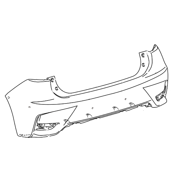 Genuine Lexus 52159-76904 CT S Phase 1 Rear Bumper