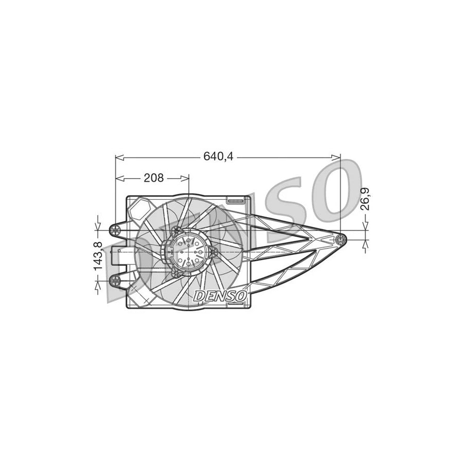 DENSO DER09019 Fan, Radiator for Fiat Panda II Hatchback (169)