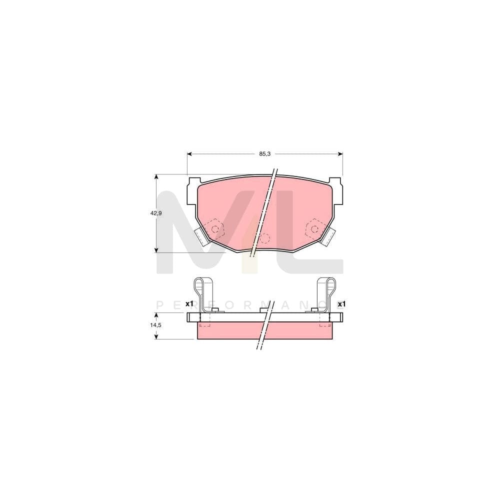 TRW Gdb3143 Brake Pad Set With Acoustic Wear Warning